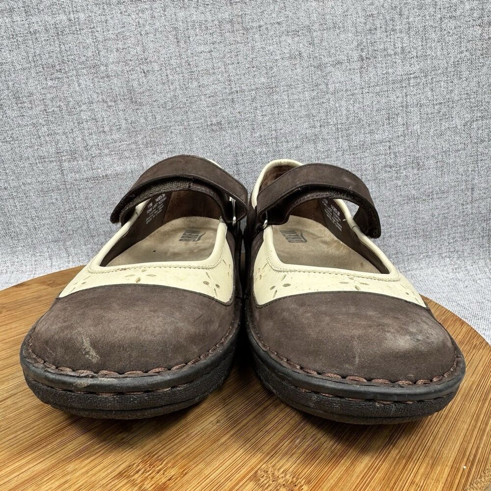 Drew Mary Jane Shoes Women's 11 M Brtan Slip On Leather Adjustable - Picture 3 of 9